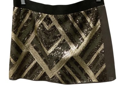 Skirt Mini & Short By Clothes Mentor In Black & Gold, Size: Xs For Cheap