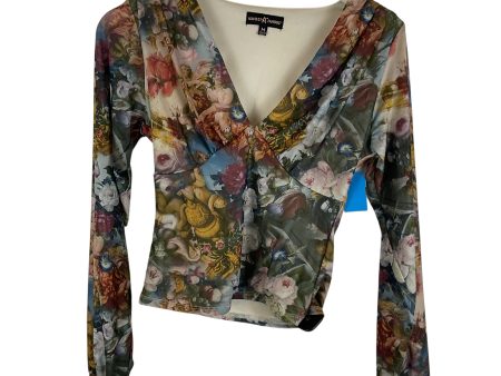 Top Long Sleeve By Almost Famous In Multi-colored, Size: M For Discount