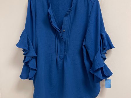 Top Short Sleeve By Vince Camuto In Blue, Size: L Online