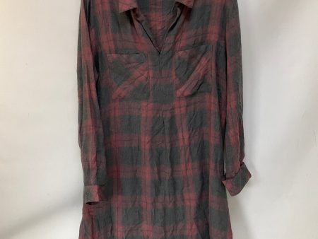 Tunic Long Sleeve By Cloth & Stone In Plaid Pattern, Size: M Online Hot Sale