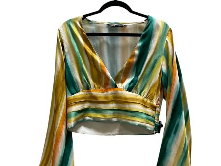 Top Long Sleeve By Zara In Multi-colored, Size: L Online Sale