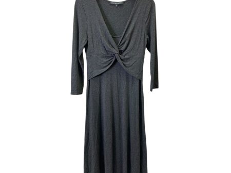 Dress Casual Midi By Jones Wear In Grey, Size:6 Online Hot Sale