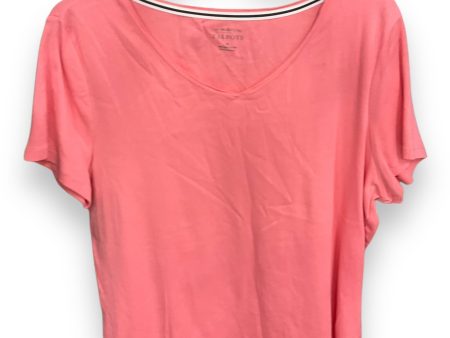 Top Short Sleeve By Talbots In Peach, Size: Xl Supply