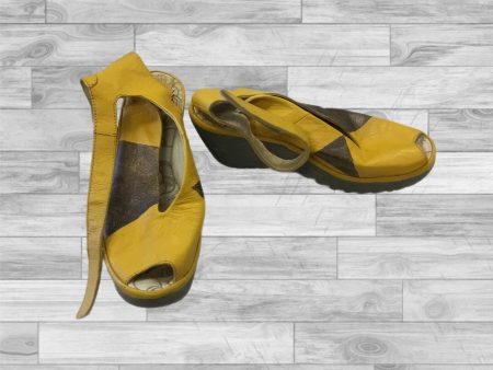 Shoes Heels Wedge By Fly London In Yellow, Size: 7.5 on Sale