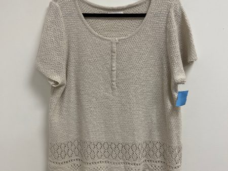 Sweater Short Sleeve By Lc Lauren Conrad In Cream, Size: 2x Cheap