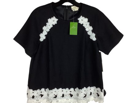 Top Short Sleeve Designer By Kate Spade In Black, Size: 2 on Sale