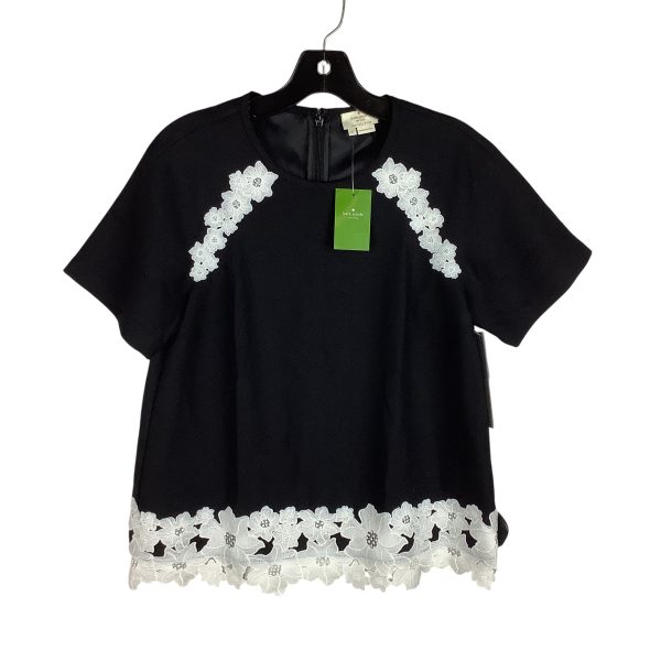 Top Short Sleeve Designer By Kate Spade In Black, Size: 2 on Sale