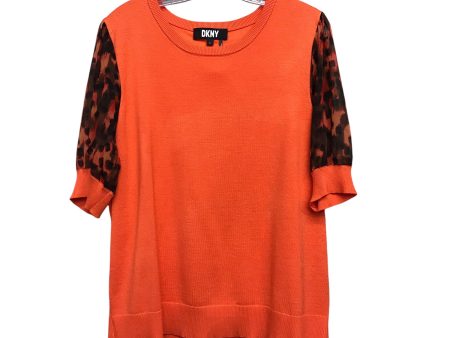 Top Ss By Dkny In Orange, Size:Xl Hot on Sale