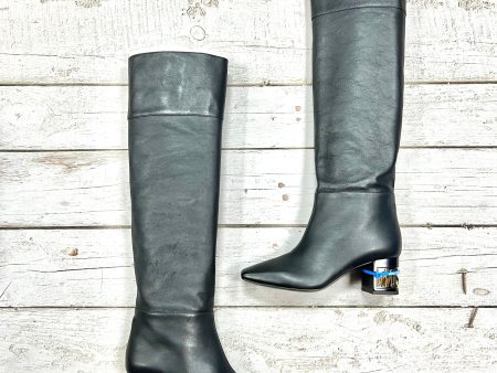 Boots Luxury Designer By Moschino  Size: 8.5 For Cheap