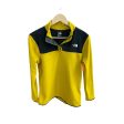 Athletic Top Long Sleeve Collar By The North Face In Yellow, Size: S Discount