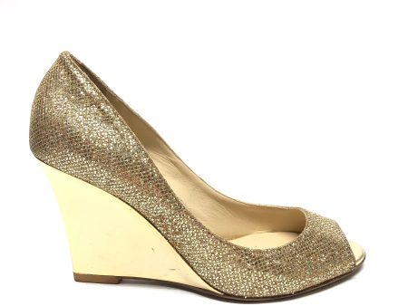 Shoes Luxury Designer By Jimmy Choo In Gold, Size: 5.5 on Sale