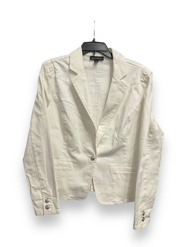 Blazer By Inc In White Denim, Size: L Online Hot Sale