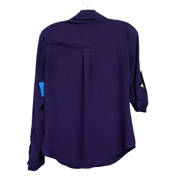 Blouse Ls By Express In Purple, Size:Xs For Cheap