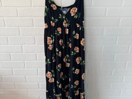 Dress Casual Maxi By Old Navy In Black & Orange, Size: S For Sale