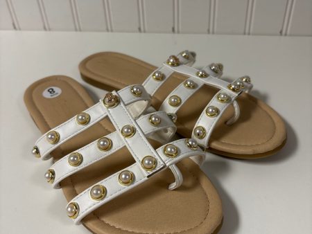 Sandals Flats By Juicy Couture In White, Size: 8 For Sale