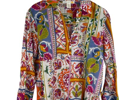 Top Long Sleeve By C And C In Multi-colored, Size: M For Sale