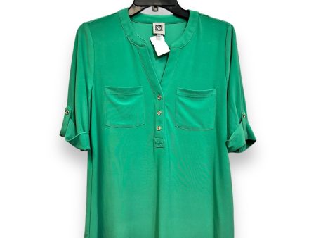 Top Short Sleeve By Anne Klein In Green, Size: M For Discount