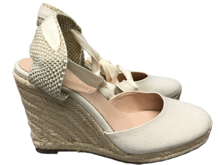 Ivory Shoes Heels Wedge By J. Crew, Size: 10 Online Sale