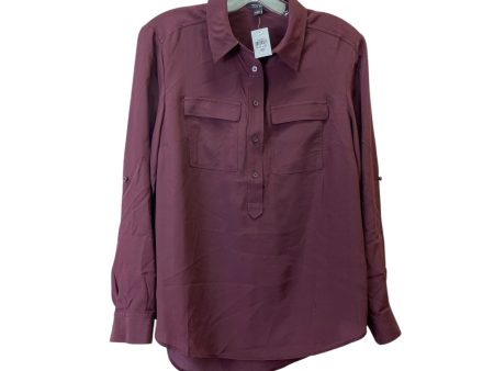 Top Ls By Ann Taylor In Maroon, Size:S Online Hot Sale