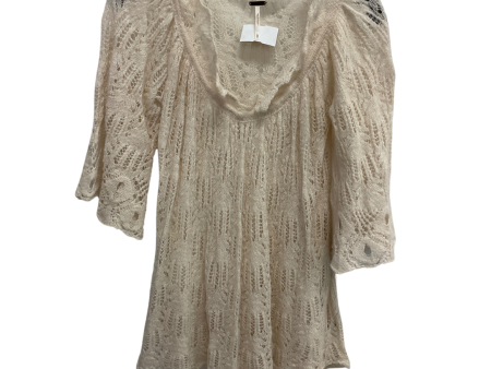 Tunic 3 4 Sleeve By Free People In Cream, Size: Xs Discount