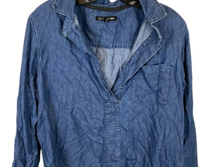 Top Long Sleeve Designer By Michael By Michael Kors In Blue, Size: M Fashion