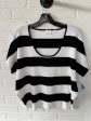 Sweater Short Sleeve By Cyrus Knits In Black & White, Size: M on Sale