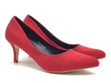 Shoes Heels Kitten By Clothes Mentor In Red, Size: 9 Fashion