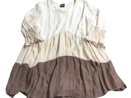 Tunic Long Sleeve By Cal Style In Tan, Size: 2x For Sale