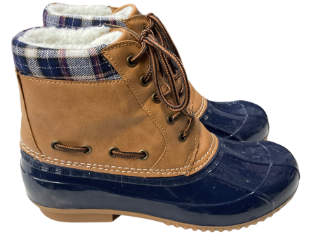 Boots Snow By Just Fab In Blue & Brown, Size: 9 Hot on Sale