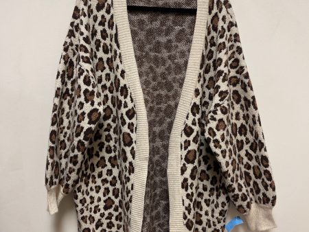 Sweater Cardigan By Time And Tru In Animal Print, Size: 2x Fashion