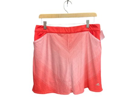 Athletic Skort By Adidas In Orange, Size: L Discount