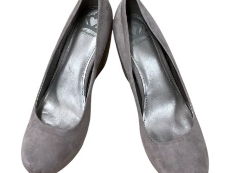 Shoes Heels Wedge By Fergalicious In Grey, Size: 10 Online