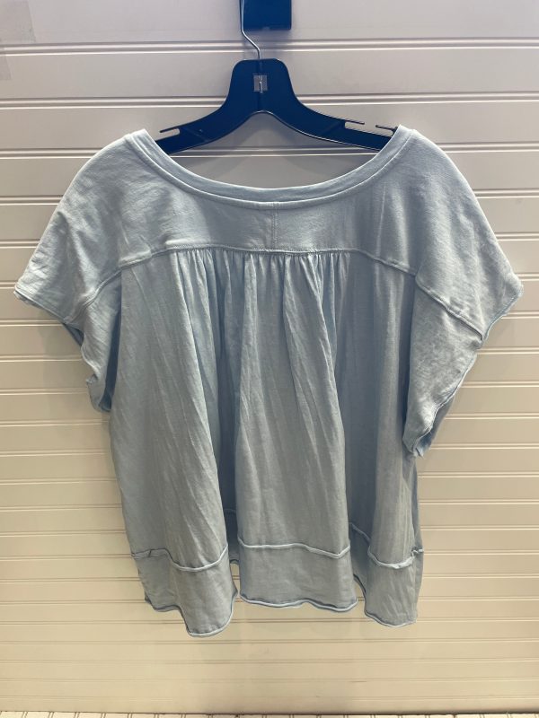 Top Short Sleeve By Anthropologie In Blue, Size: Xl Discount