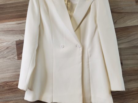 Blazer By Clothes Mentor In White, Size: S on Sale