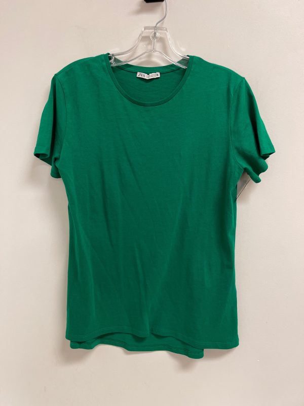 Top Short Sleeve Basic By Zara In Green, Size: S Online now