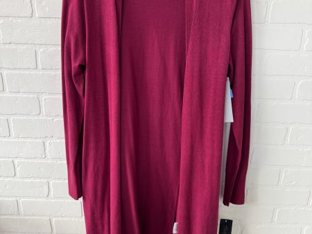 Sweater Cardigan By Thalia Sodi In Maroon, Size: L Cheap