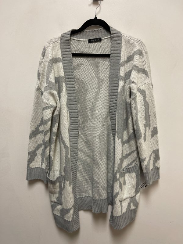 Sweater Cardigan By Clothes Mentor In Grey, Size: L Fashion