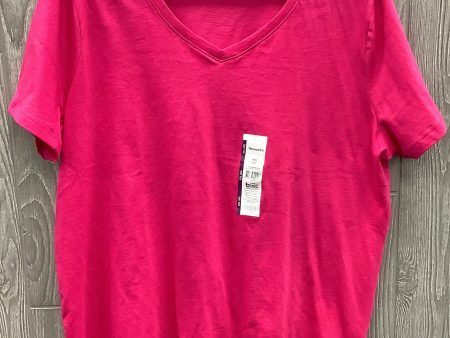 Top Short Sleeve Basic By Time And Tru In Pink, Size: Xxl Online now