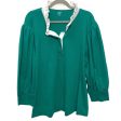 Top Short Sleeve By Crown And Ivy In Green & White, Size: 2x Cheap