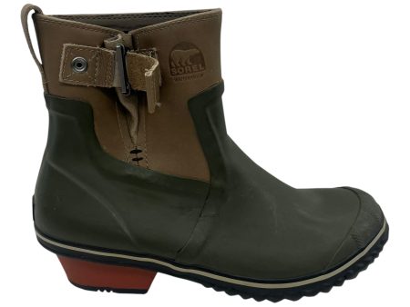 Boots Rain By Sorel In Green, Size:7 Online Sale