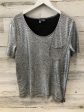 Top Short Sleeve By Sparkle And Fade In Silver, Size: S Online now