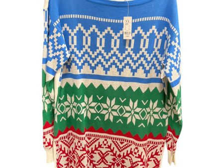 Sweater By New York And Co In Blue & Green, Size: L Cheap