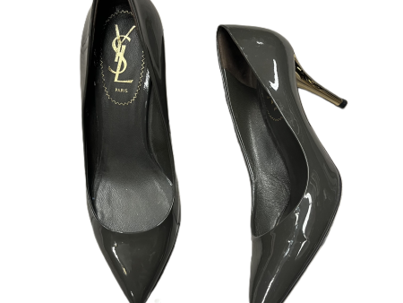 Shoes Luxury Designer By Yves Saint Laurent In Grey, Size: 7.5 For Cheap