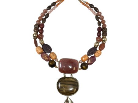 Cinnamon-Hued Bib Necklace By Chico’s on Sale