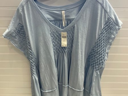 Top Short Sleeve By Anthropologie In Blue, Size: Xl Discount