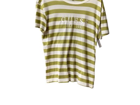 Top Short Sleeve Basic By Guess In Striped Pattern, Size: M Supply