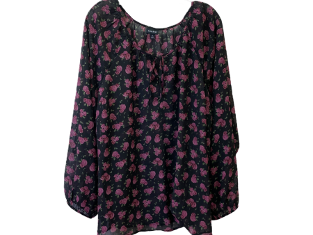 Black & Pink Top Long Sleeve By Torrid, Size: 2x Discount