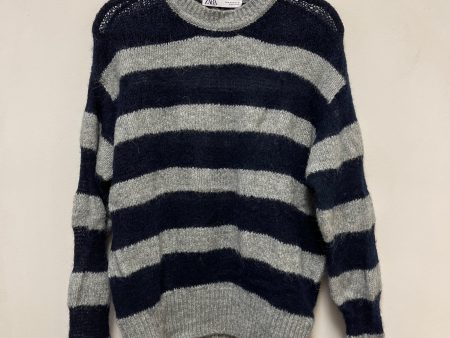 Sweater By Zara In Blue & Grey, Size: M Discount