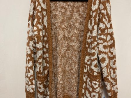 Sweater Cardigan By Dreamers In Tan, Size: M Online now