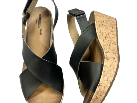 Sandals Heels Wedge By Clarks In Black, Size: 10 Online